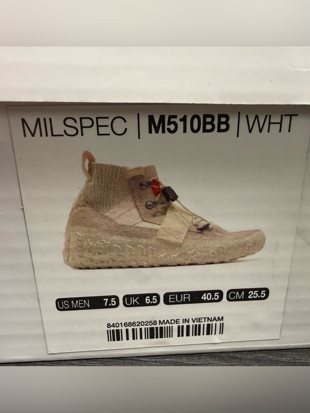 Brandblack Los Angeles Cream High-Top Sneaker with Vibram bottoms - Picture 6 of 8